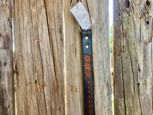 Black Floral Belt