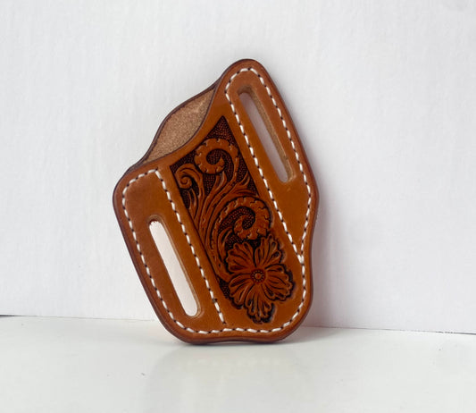 Tooled Floral Knife Sheath
