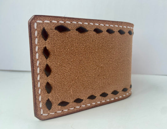 Buck Stitched Rough Out Wallet