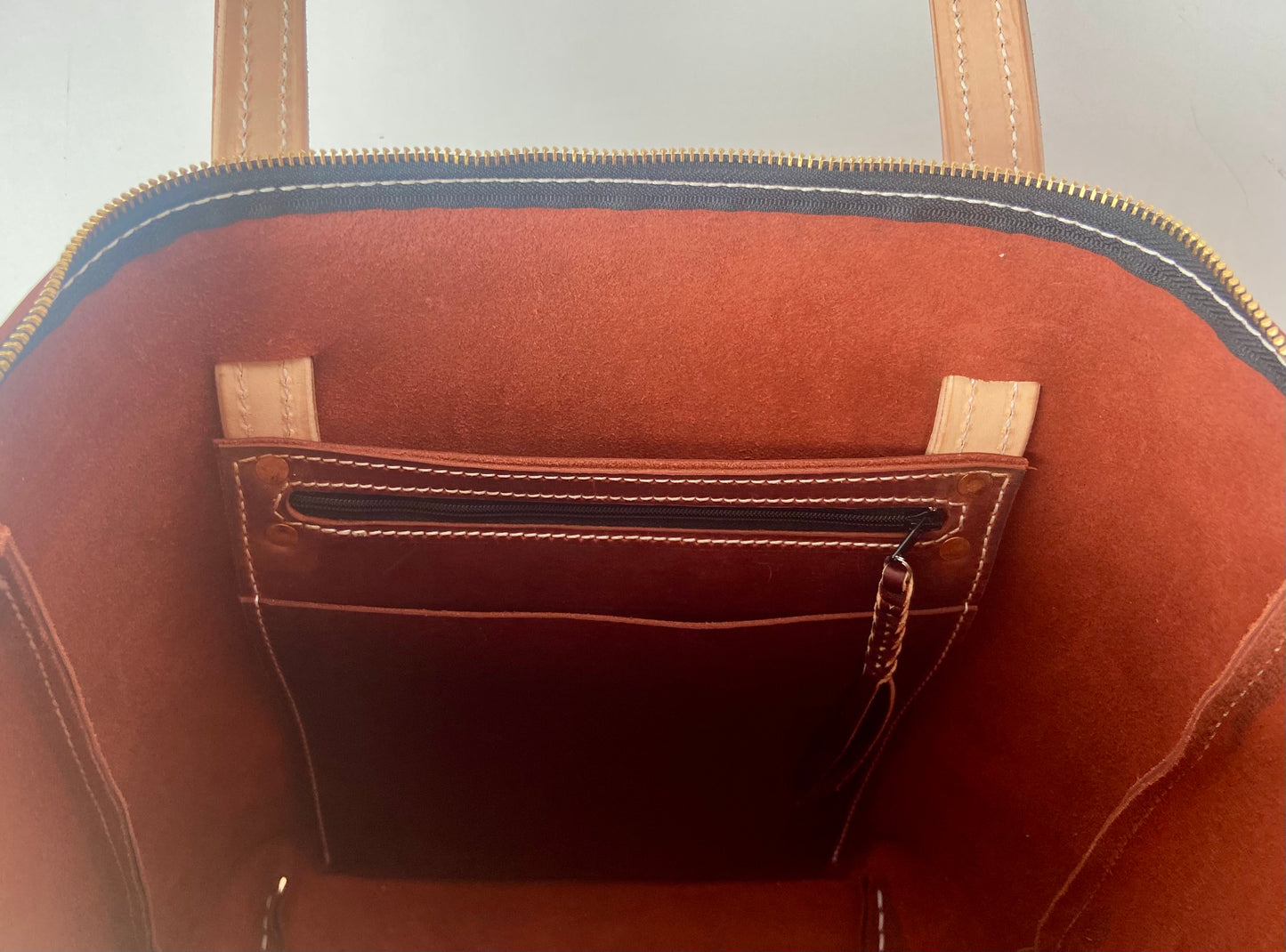 Cabernet Leather Tote Bag